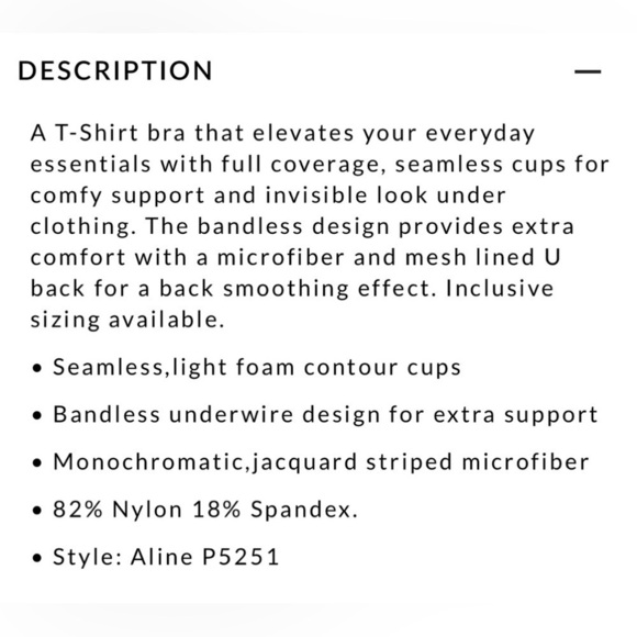 NWT Parfait black A-line full coverage jacquard Striped T-shirt bra size 42G - Picture 10 of 10